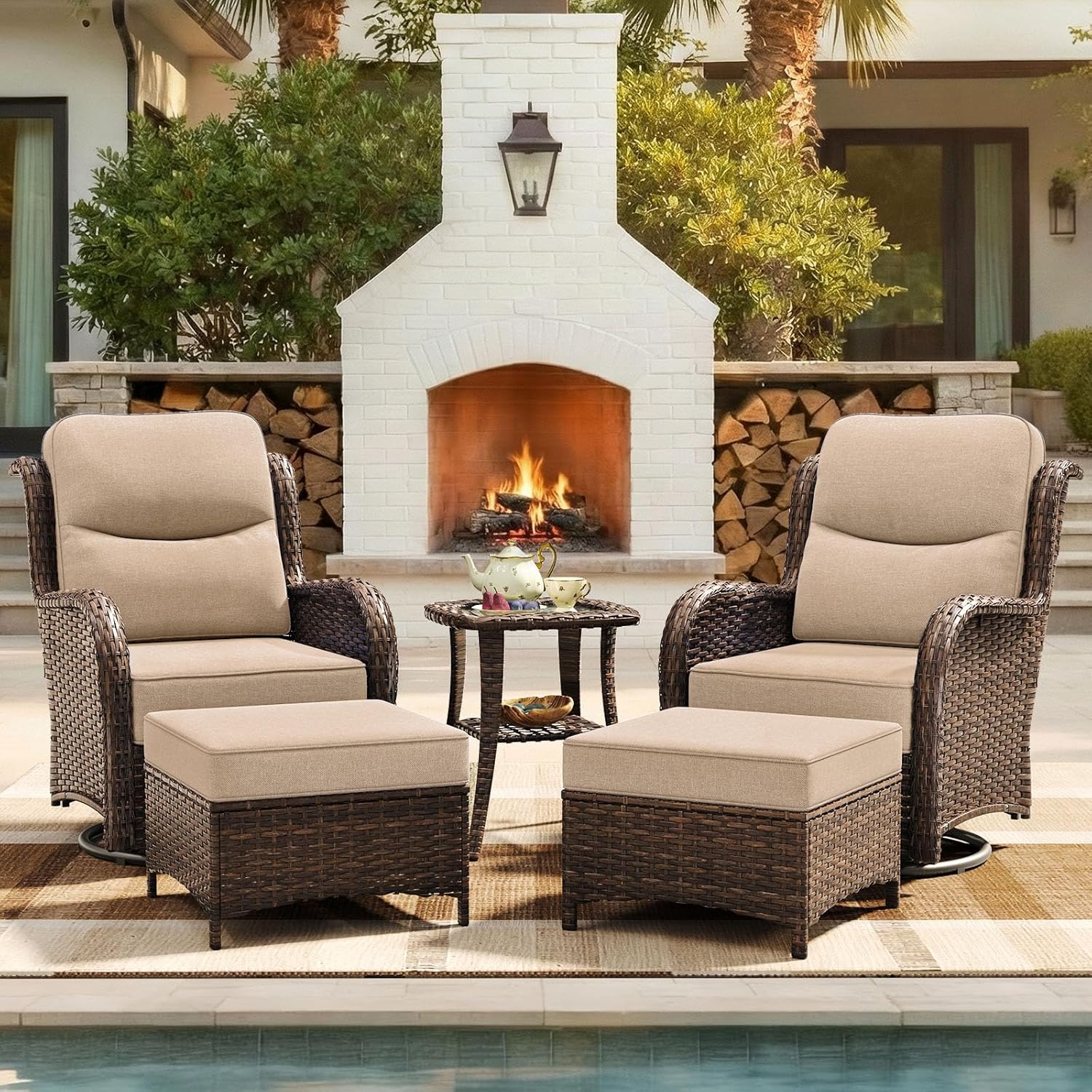 Outdoor Furniture Ofo - Luxe tuinmeubelenset met 15 cm dikke