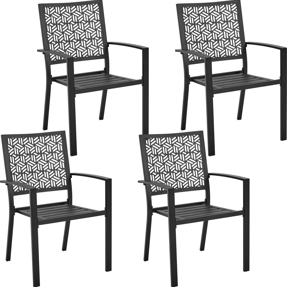 Outdoor Furniture Ofo - Eetkamerstoelenset voor buiten, 4 stuks, met