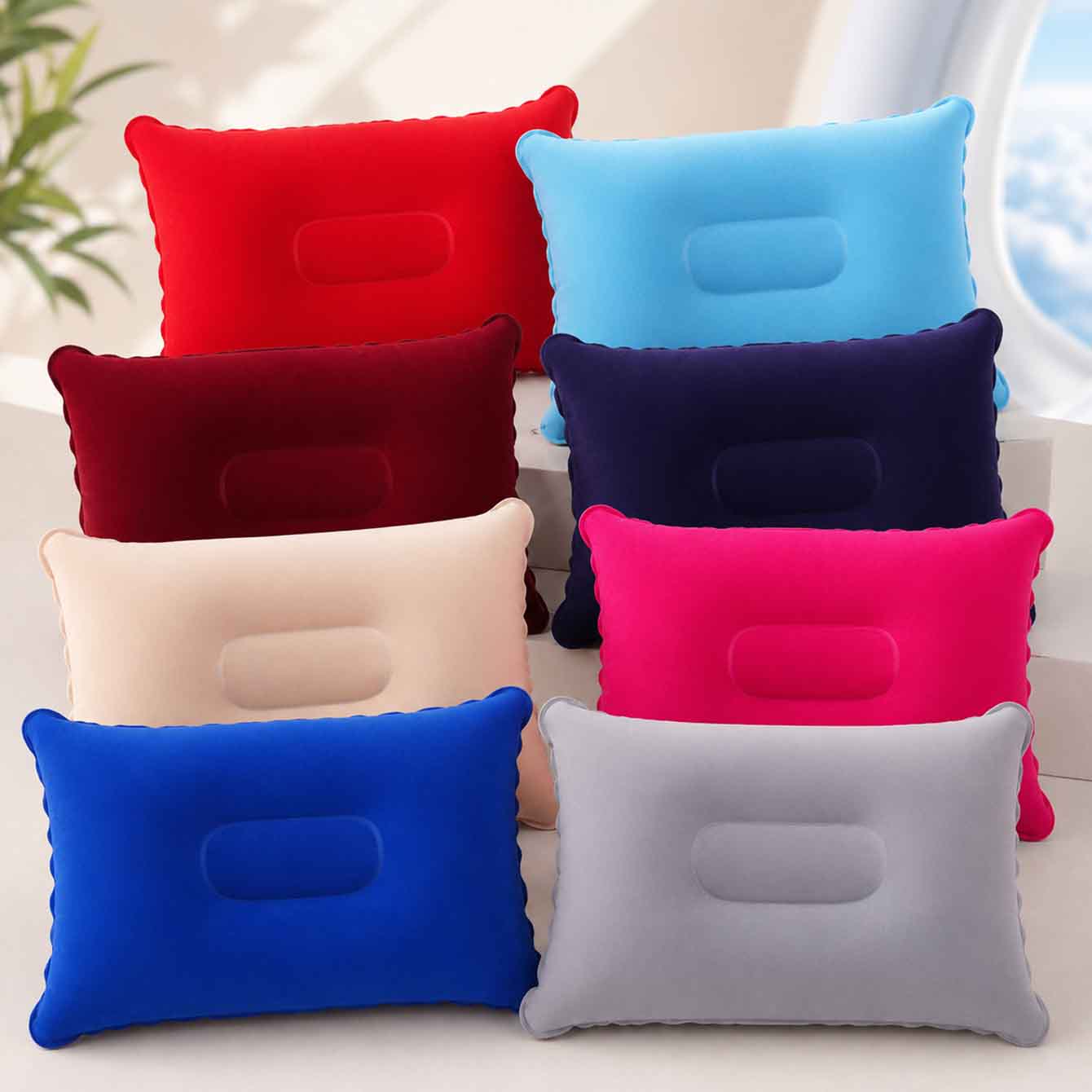 Outdoor Furniture Pillows - 2-pack ultralichte opblaasbare kussens, klein vierkant,
