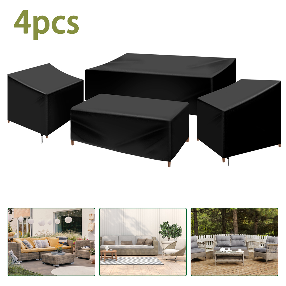 Outdoor Furniture Deals - 4-delige set tuinmeubelhoezen, extra stevig, waterdicht,