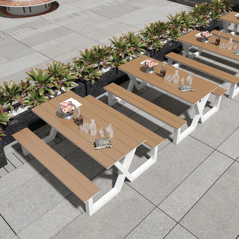 Outdoor Furniture One Piece - Buitenbank en -tafel combinatie voor tuin,