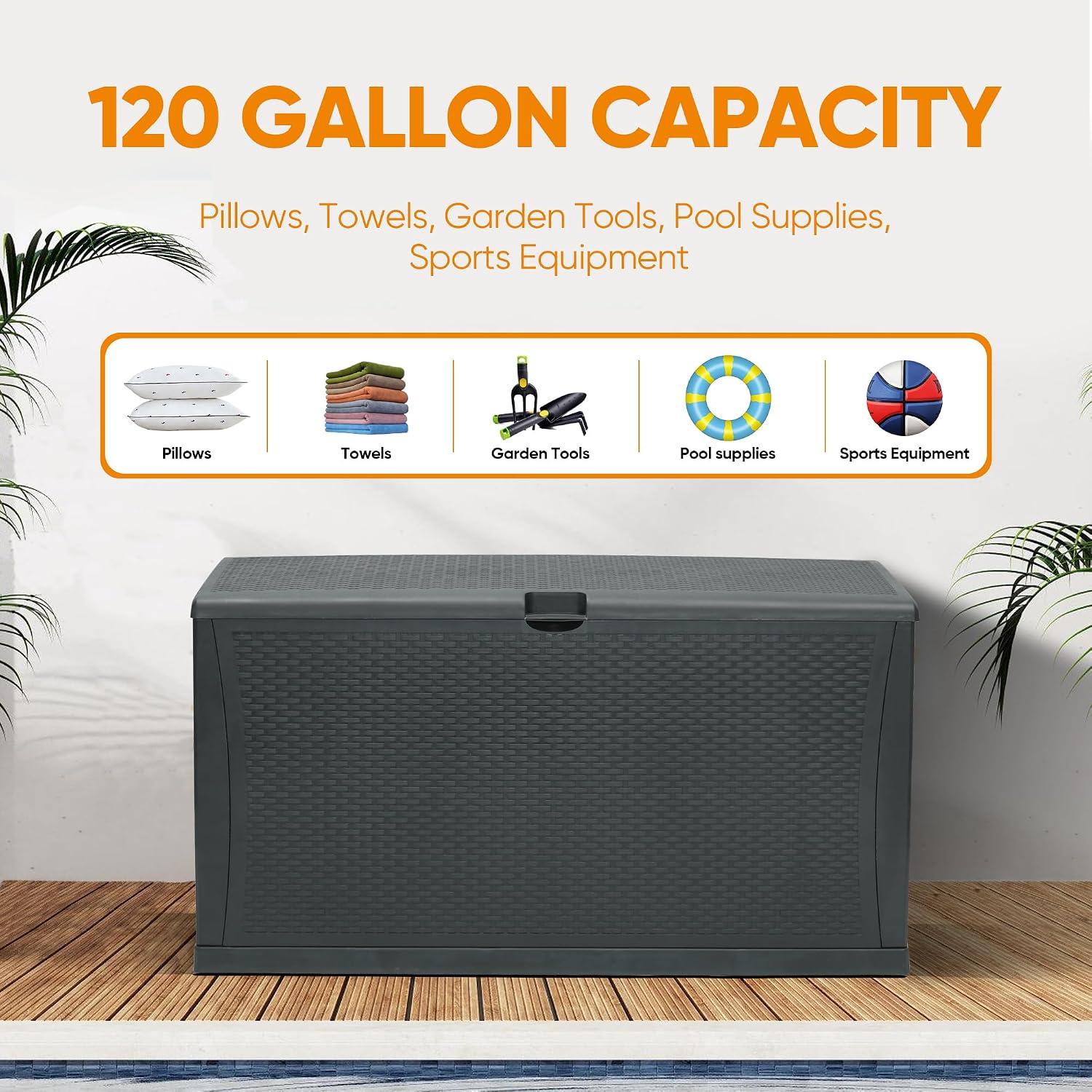 100 Gallon Resin Deck Box Wate - Outdoor Furniture Ofo recensie en prijs