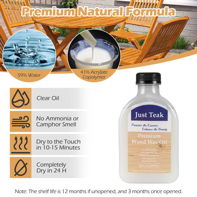 Houtwasolie verzorgingsset, na - Outdoor Furniture Oil Teak recensie en prijs