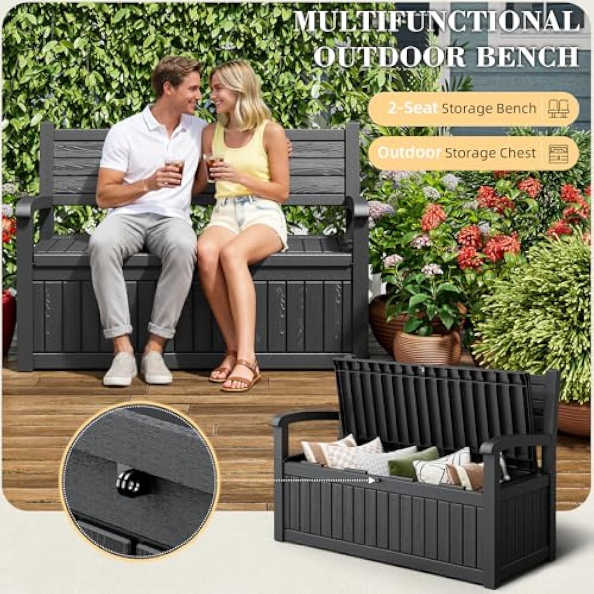 80 Gallon Buitenberging Bank D - Outdoor Furniture Bench recensie en prijs