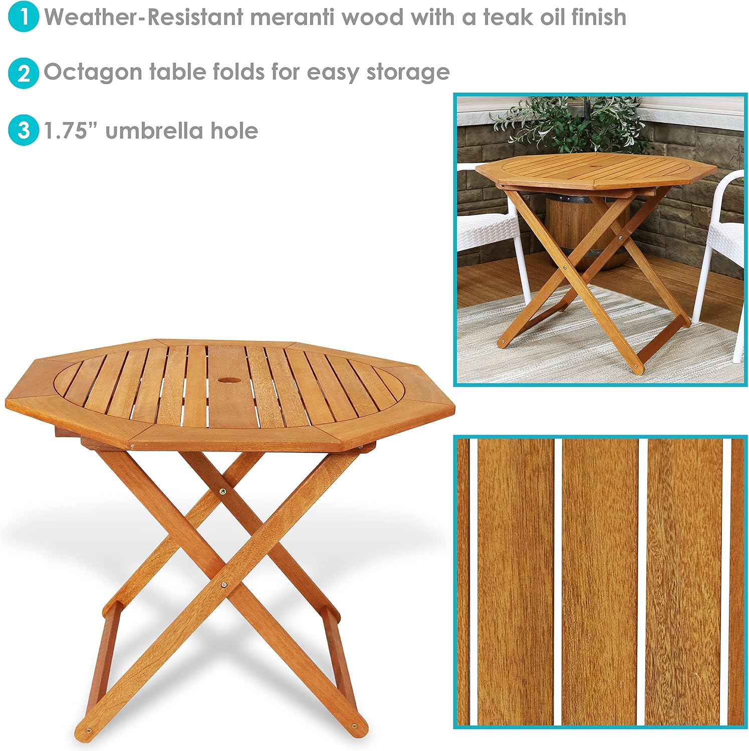 Meranti Houten Opklapbare Buit - Outdoor Furniture One Piece recensie en prijs