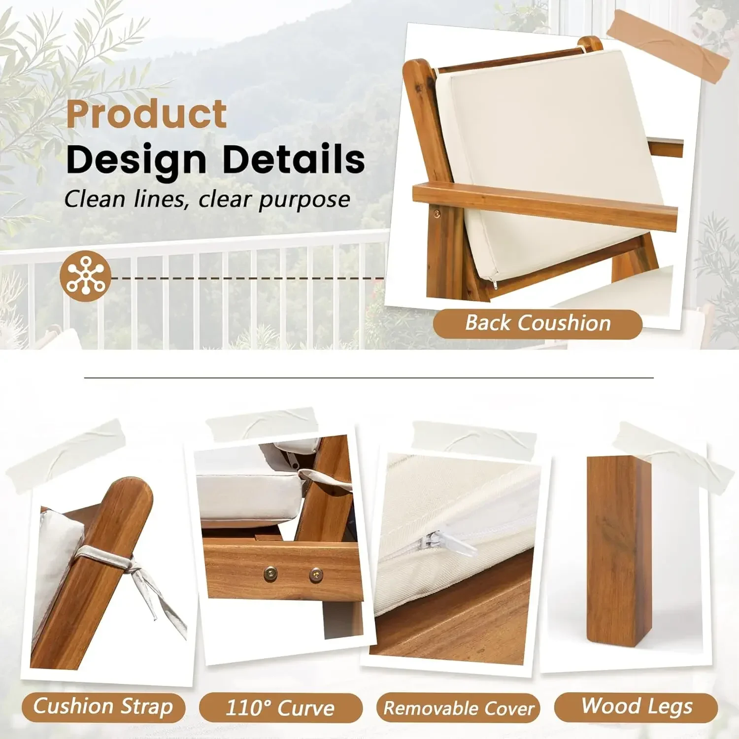 Tuinstoelen 3-delig tuinmeubil - Outdoor Furniture Balcony recensie en prijs