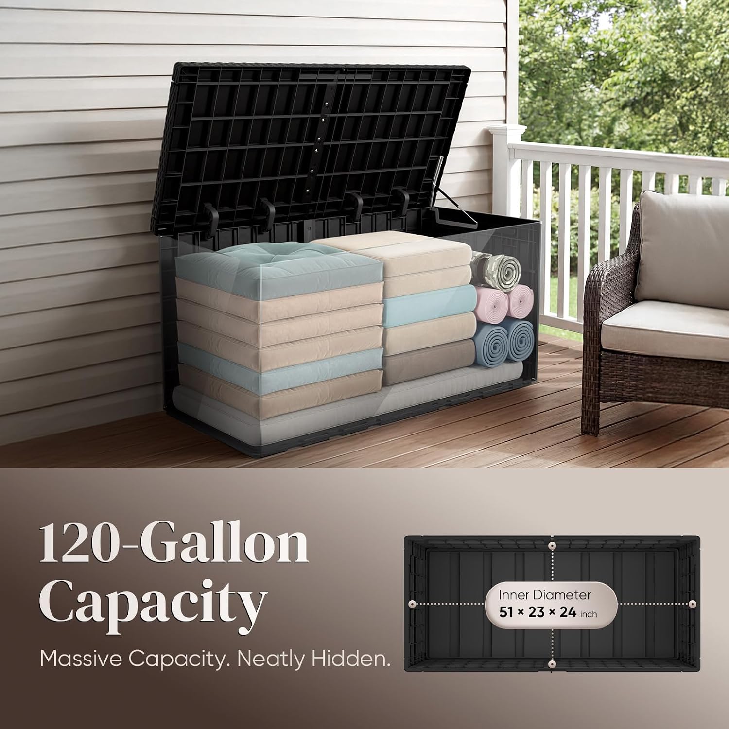 120 gallon grote opbergbox voo - Outdoor Furniture Bench recensie en prijs