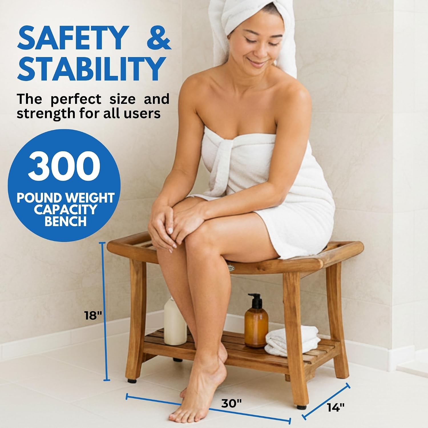 Teakhouten douchebankje, spa-b - Outdoor Furniture Bench recensie en prijs