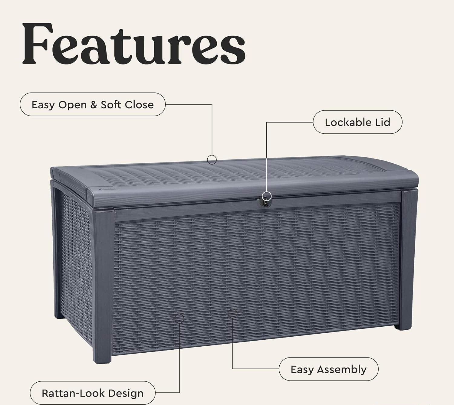 110 Liter Buitenberging Opberg - Outdoor Furniture Bench recensie en prijs