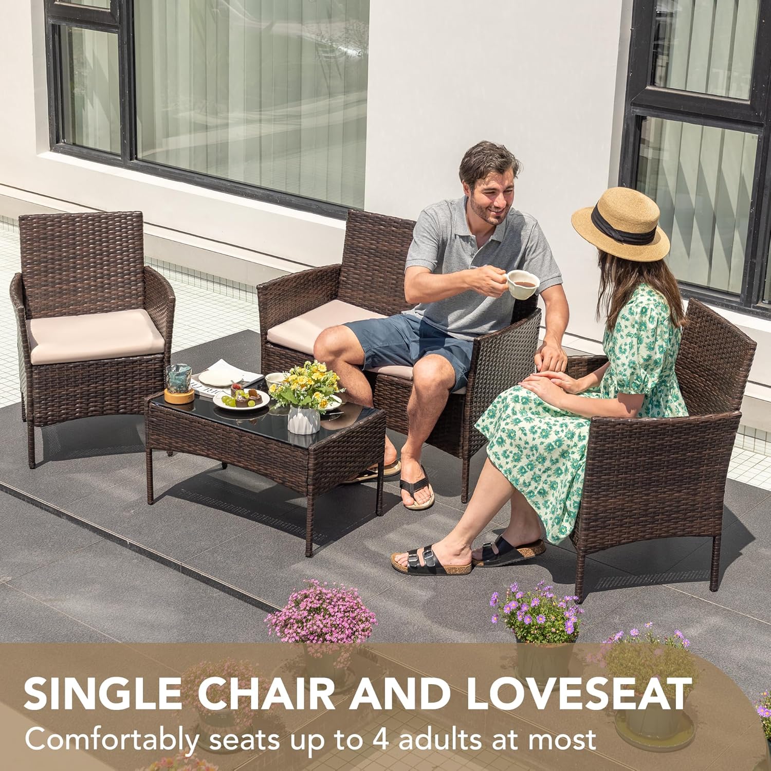 o*-4-delige tuinmeubelset, PE  - Outdoor Furniture Ofo recensie en prijs