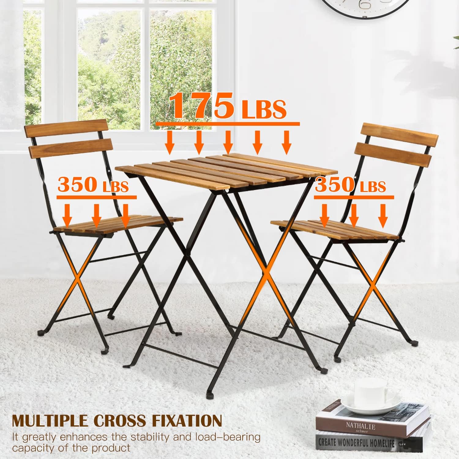Natuurhouten 3-delige opvouwba - Outdoor Furniture Balcony recensie en prijs
