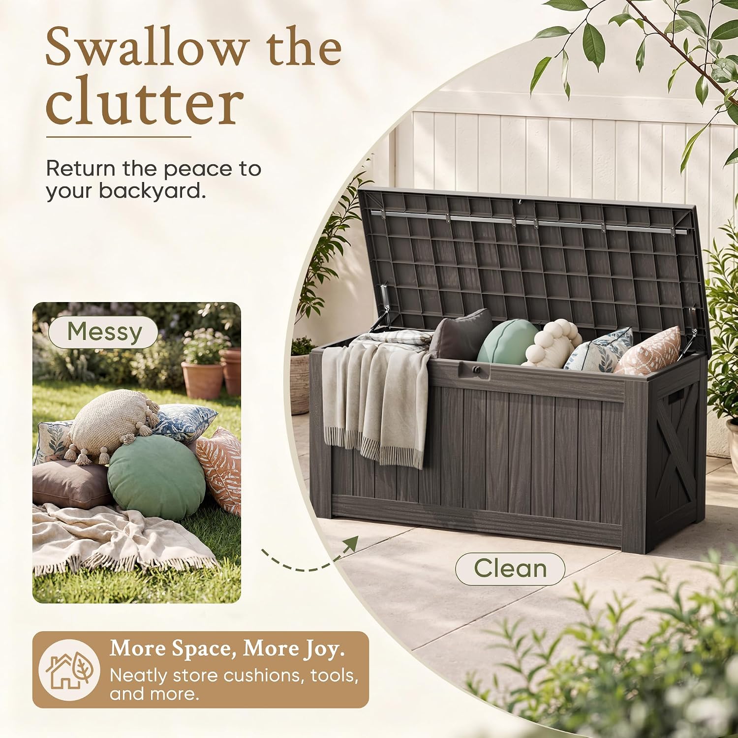 120 Gallon Grote Deckbox Buite - Outdoor Furniture Bench recensie en prijs