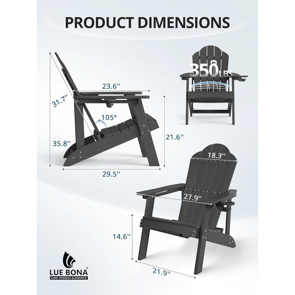 Adirondack stoelenset van 4 -  - Outdoor Furniture Ofo recensie en prijs