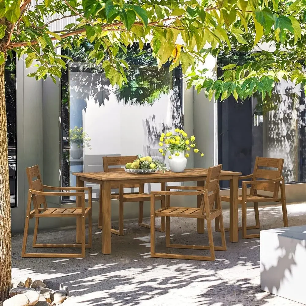 5-delige buiteneetset, tuinmeu - Outdoor Furniture Oil Teak recensie en prijs
