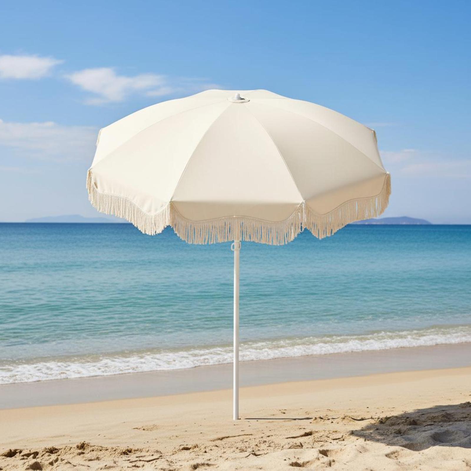 Fringe Patio Umbrella UPF50 Pl - Outdoor Furniture Plus recensie en prijs