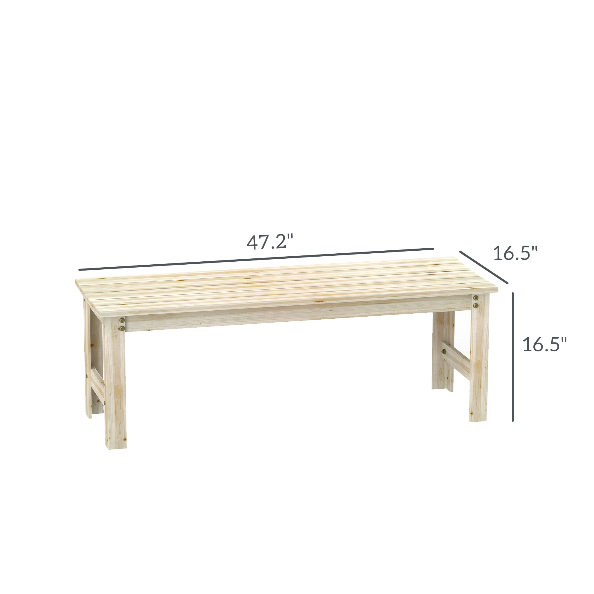 2-zits houten tuinbank, terras - Outdoor Furniture Bench recensie en prijs