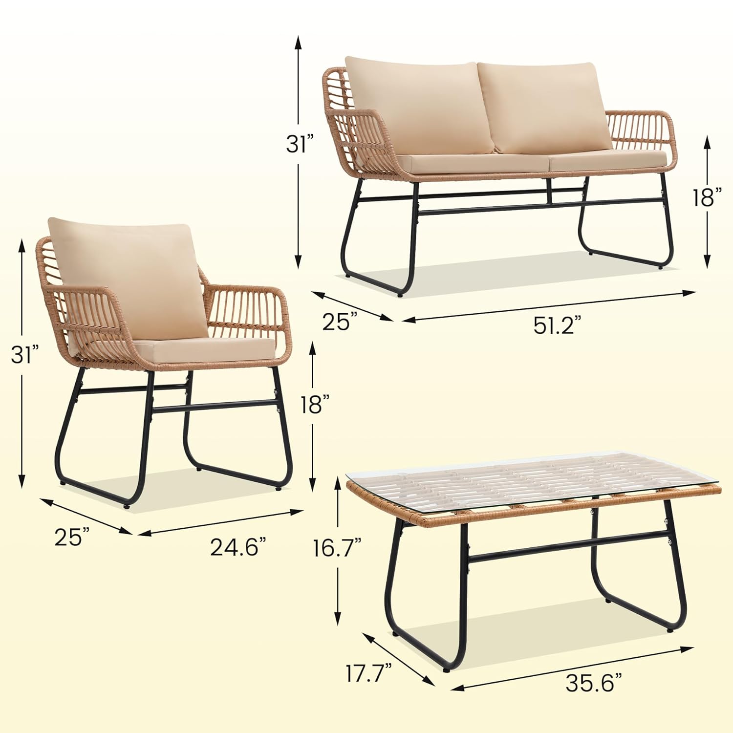 o*-4-delige Patio Bistro tuinm - Outdoor Furniture Ofo recensie en prijs