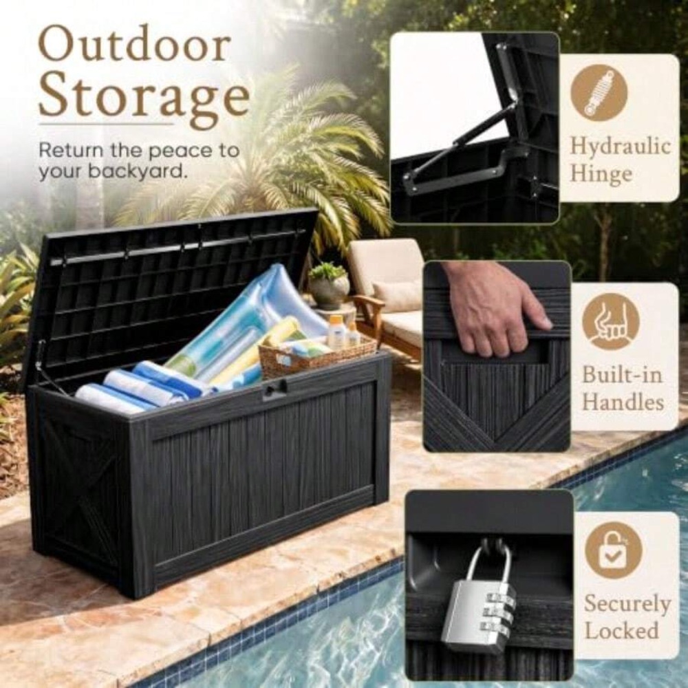 120 Gallon Deck Box Buitenopsl - Outdoor Furniture Bench recensie en prijs