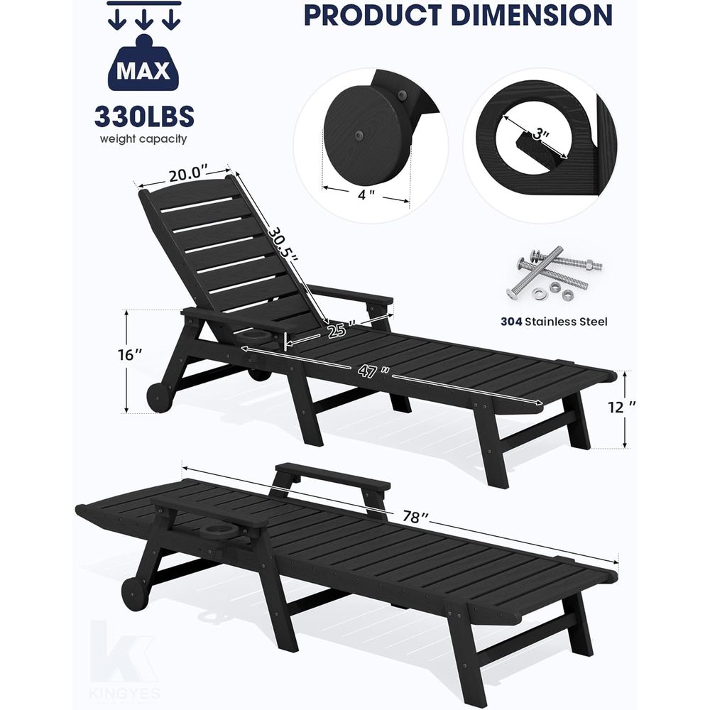 HDPE Loungestoel Buitenset o 2 - Outdoor Furniture Ofo recensie en prijs
