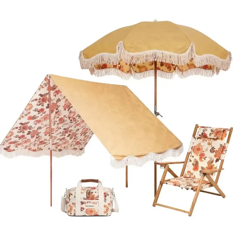 Strandparasol van katoenen can - Outdoor Furniture Plus recensie en prijs